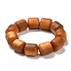 Эластичные браслеты из бусин из натурального дерева BJEW-C001-01A-1