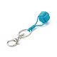 Porte-clés pendentif boule tressée en polyester et spandex KEYC-JKC00441-4