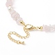Collier de perles de quartz rose naturel et de perles NJEW-JN04008-01-7