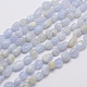 Calcédoine bleue naturelle chapelets de perles G-E381-04-2