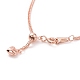 925 Weizenketten-Halskette aus Sterlingsilber für Frauen STER-I021-02A-RG-3
