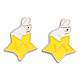 Étoile avec broche en émail en forme de lapin JEWB-N007-200-2