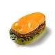 不透明樹脂ペンダント  プラチナトーンの鉄ループ付き  模造食品  ホットドッグ  オレンジ  25.5x14x9.5~10mm  穴：2mm RESI-D055-122P-4