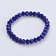 Opaque Solid Color Crystal Glass Beaded Stretch Bracelets BJEW-JB03498-01-1
