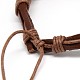 Trendy Unisex Casual Style Waxed Cord and Leather Bracelets BJEW-L298-09-3