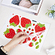 Wasserfeste selbstklebende Erdbeeraufkleber aus PVC DIY-WH0502-31-3