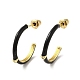 Real 18K Gold Plated Brass Ring Stud Earrings EJEW-L268-014G-03-1