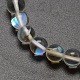Chapelets de perles en pierre de lune synthétique G-F143-6mm-03-3