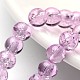 Perles en verre craquelé rondes prune X-CCG-Q002-6mm-04-1