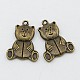 Tibetan Style Antique Bronze Tone Bear Charm Pendants for Fun Kid Jewelry X-MLF10638Y-NF-1