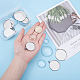 UNICRAFTALE 10 Sets 5 Sizes Pendant Jewelry Making Kits 304 Stainless Steel Pendant Cabochon Setting and Transparent Glass Cabochons Metal Large Hole Pendant Finding for DIY Pendant Jewelry Making DIY-UN0001-02P-5