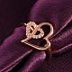 ロマンチックなハートのリアルローズゴールドメッキ真鍮キュービックジルコニア指輪  usサイズ7（17.3mm） RJEW-BB08605-7RG-3