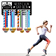 CREATCABIN Crown Medal Holder Running Medal Hanger Display Rack Sports Metal Hanging Awards Iron Small Mount Decor for Wall Home Race Running Marathon Medalist Black 11.4 x 5.1 Inch-Keep Calm and Run ODIS-WH0055-034-7