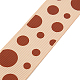 Bisque and Sienna Dots Printed Grosgrain Ribbon for Hairbow DIY Party Decoration X-SRIB-A010-25mm-01-1