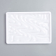 プラスチック模造セラミックパレット  長方形の水彩油パレット  ホワイト  210x147x16.5mm TOOL-WH0121-10-2