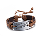 Bracelets de cordon en cuir à la mode unisexe BJEW-BB15581-A-4