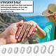Unicraftale 16Pcs 8 Size 201 Stainless Steel Textured Plain Band Rings Set for Women RJEW-UN0002-77P-6