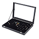 100 Slot Rectangle Dustproof Wood Jewelry Presentation Box AJEW-WH0323-46-1
