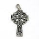 Fashionable Retro 304 Stainless Steel Cross with Ring Pendants STAS-L017-82-1