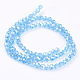 Chapelets de perles en verre électroplaqué X-EGLA-R016-4m-8-3