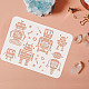 FINGERINSPIRE Robot Stencils 11.7x8.3 inch Robots Painting Stencil Plastic Screw Nut Screwdriver Wrench Hammer Pattern Stencils Resuable DIY Robot Crafts Stencil for Painting on Wood Floor Wall DIY-WH0202-367-3