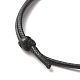 Bracelet cordon ajustable en perles d'émail acrylique coeur pour adolescente femme BJEW-JB07049-6