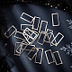 Gorgecraft 1 scatola 20 pezzi anelli rettangolari piatti in metallo lunghezza interna 35 mm resistente lega d'argento fibbia anello per bagagli borsa zaini portafogli cintura cinghia per indumenti cucito fai da te artigianato decorazione accessori DIY-GF0006-12D-5