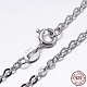Rhodium Plated Sterling Silver Cable Chains Necklaces X-NJEW-M157-30C-18-1