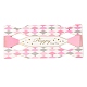 六角形のキャンディーの形のロマンチックな結婚式のギフトボックス  リボン付き  ひし形と単語模様  ピンク  完成品：20x6x5.2cm CON-L025-B03-4