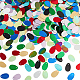 OLYCRAFT 1200Pcs/10 Bags 10 Colors Oval Sequin Paillettes 1.4mm Hole PVC Craft Loose Sequins PVC Laser Paillettes Colorful Sequins Craft Paillettes Loose Sequins for Jewelry Making DIY Sewing Crafts DIY-OC0010-58-1