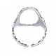 304 anello a polsino aperto ovale in acciaio inossidabile RJEW-T023-91P-2