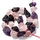 Brins bruts de perles de quartz rose naturel et d'améthyste G-J388-04-3