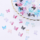Transparent Spray Painted Glass Charms GLAA-PH0007-79-3