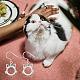 Orecchini a forma di gatto da donna semplici orecchini pendenti simpatico animale gattino orecchini faccia di gatto orecchini in argento sterling placcato rodio gioielli regalo per gli amanti delle donne compleanno natale JE1073A-5