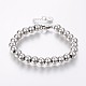 304 bracelet en perles rondes en acier inoxydable X-BJEW-I238-01B-1