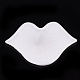 サテンパッチ  内部のスポンジ  言葉で唇  ホワイト  37x58x2.5mm FIND-S282-14A-3