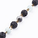 Handmade Round Natural Amazonite Beads Chains for Necklaces Bracelets Making AJEW-JB00345-05-1