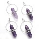 Natural Amethyst Big Double Terminated Pointed Pendants G-G771-A04-1