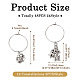 48Pcs 24 Style 12 Constellations Alloy Wine Glass Charms with Rhinestone AJEW-TAC00002-3