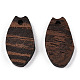 Colgantes de madera de wengué natural WOOD-T023-90-2