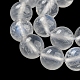 Natürliche runde Perlenstränge aus Regenbogenmondstein G-M263-C-02A-4
