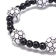 Bracelet extensible en perles acryliques sur le thème du sport pour hommes et femmes BJEW-JB08549-5