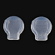 快適なシリコンクリップオンイヤリングパッド  クリップオンイヤリング用のソフト痛み防止ポケットスタイルクッション  透明  11x9.5x3mm  穴：1.2x3.5mm SIL-T003-03-2