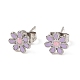 Mixed Color Bling Enamel Daisy Flower Stud Earrings EJEW-B009-18P-2
