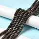 Natural Red Snowflake Obsidian Beads Strands G-G992-B03-2