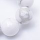 Hebras de perlas redondas de Howlite naturales X-G-R345-6mm-18-4