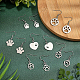 Benecreat kit per la creazione di orecchini a goccia con stampa zampa di cane fai da te DIY-BC0004-63-4