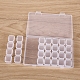 Contenedores de cuentas de plástico transparente de 28 rejilla CON-PW0001-029-4