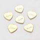 アイアン製ペンダント  ハート  バレンタインデーのために  ゴールドカラー  22x20x2mm  穴：2mm IFIN-DY185-G-1
