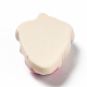 豚をテーマにした不透明樹脂カボション  ジュエリー作り用のかわいいブタの食べ物カボション  アイスクリーム  ピンク  27x21.5x8mm RESI-I057-A06-2